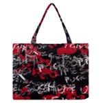 Emo Graffiti Zipper Medium Tote Bag