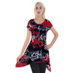 Emo Graffiti Short Sleeve Side Drop Tunic
