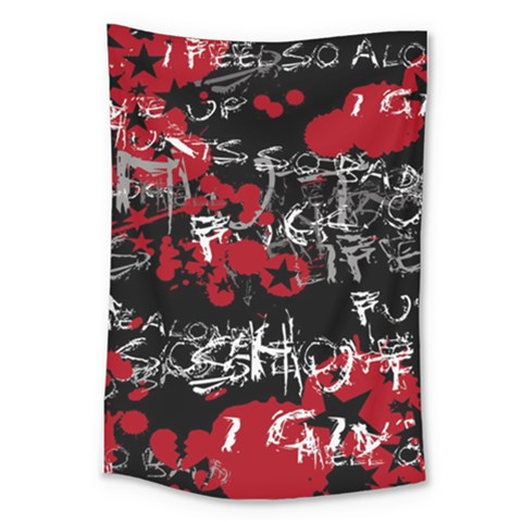 Emo Graffiti Large Tapestry from ArtsNow.com