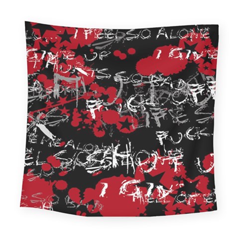 Emo Graffiti Square Tapestry (Large) from ArtsNow.com