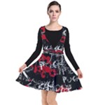 Emo Graffiti Plunge Pinafore Dress