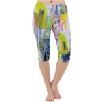 Graffiti Graphic Lightweight Velour Cropped Yoga Leggings
