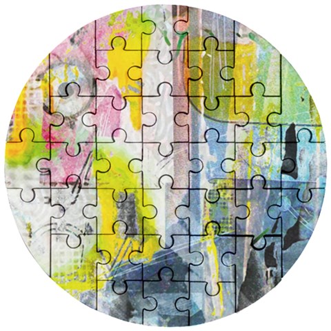 Graffiti Graphic Wooden Puzzle Round from ArtsNow.com