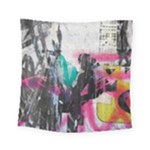 Graffiti Grunge Square Tapestry (Small)