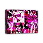 Pink Checker Graffiti Mini Canvas 7  x 5  (Stretched)