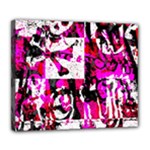 Pink Checker Graffiti Deluxe Canvas 24  x 20  (Stretched)