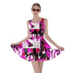 Pink Checker Graffiti Skater Dress