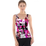 Pink Checker Graffiti Tank Top