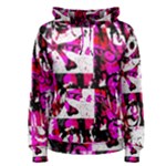 Pink Checker Graffiti Women s Pullover Hoodie