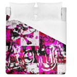 Pink Checker Graffiti Duvet Cover (Queen Size)