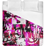 Pink Checker Graffiti Duvet Cover (King Size)