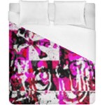 Pink Checker Graffiti Duvet Cover (California King Size)