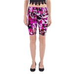 Pink Checker Graffiti Yoga Cropped Leggings