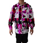 Pink Checker Graffiti Kids  Hooded Windbreaker