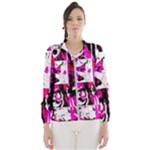 Pink Checker Graffiti Women s Windbreaker