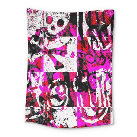 Pink Checker Graffiti Medium Tapestry from ArtsNow.com