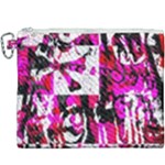 Pink Checker Graffiti Canvas Cosmetic Bag (XXXL)