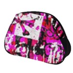 Pink Checker Graffiti Full Print Accessory Pouch (Small)