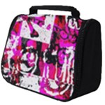 Pink Checker Graffiti Full Print Travel Pouch (Big)