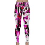 Pink Checker Graffiti Lightweight Velour Classic Yoga Leggings