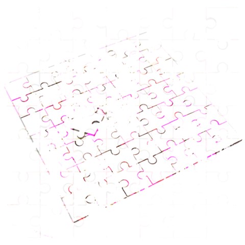 Pink Checker Graffiti Wooden Puzzle Square from ArtsNow.com