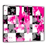 Pink Star Splatter Canvas 24  x 20  (Stretched)