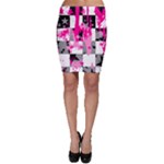 Pink Star Splatter Bodycon Skirt