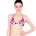 Pink Star Splatter Bikini Top