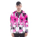 Pink Star Splatter Men s Hooded Windbreaker