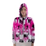 Pink Star Splatter Women s Hooded Windbreaker