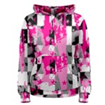 Pink Star Splatter Women s Pullover Hoodie