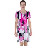 Pink Star Splatter Short Sleeve Nightdress