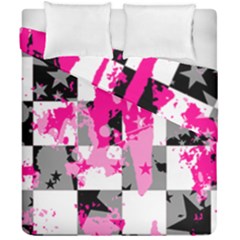 Pink Star Splatter Duvet Cover Double Side (California King Size) from ArtsNow.com