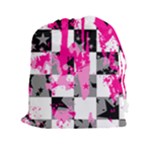 Pink Star Splatter Drawstring Pouch (XXL)