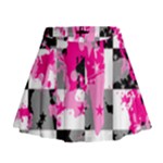Pink Star Splatter Mini Flare Skirt