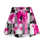 Pink Star Splatter Mini Flare Skirt