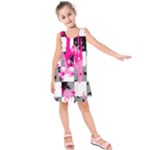 Pink Star Splatter Kids  Sleeveless Dress