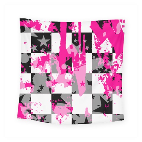 Pink Star Splatter Square Tapestry (Small) from ArtsNow.com