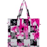 Pink Star Splatter Canvas Travel Bag