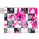 Pink Star Splatter Canvas Cosmetic Bag (XXL)