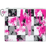 Pink Star Splatter Canvas Cosmetic Bag (XXXL)