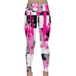 Pink Star Splatter Lightweight Velour Classic Yoga Leggings