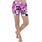 Pink Star Splatter Lightweight Velour Yoga Shorts