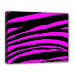 Pink Zebra Canvas 14  x 11  (Stretched)