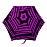 Pink Zebra Mini Folding Umbrella