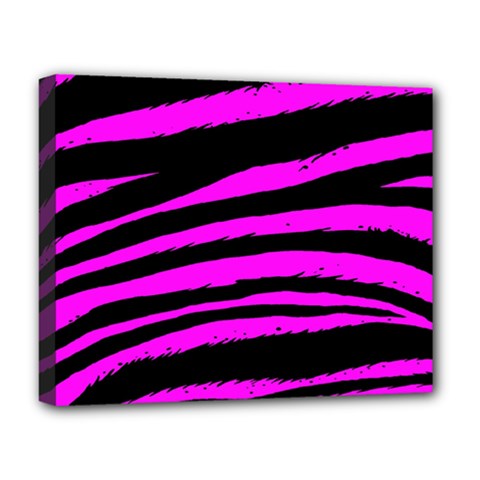 Pink Zebra Deluxe Canvas 20  x 16  (Stretched) from ArtsNow.com