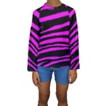 Pink Zebra Kids  Long Sleeve Swimwear