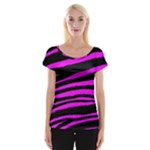 Pink Zebra Cap Sleeve Top