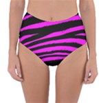 Pink Zebra Reversible High-Waist Bikini Bottoms