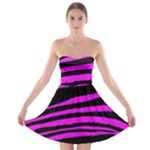 Pink Zebra Strapless Bra Top Dress